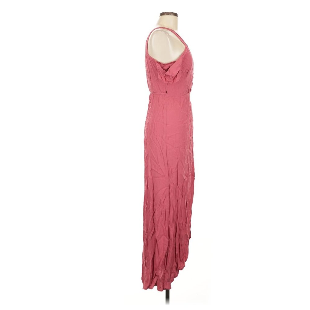 Reformation Jules Strawberry, Cold Shoulder Wrap Maxi Dress - Size 6 - Picture 7 of 8
